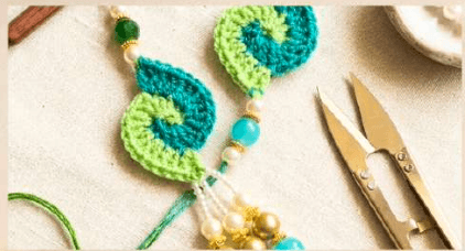 Peacock Leaf Rakhi